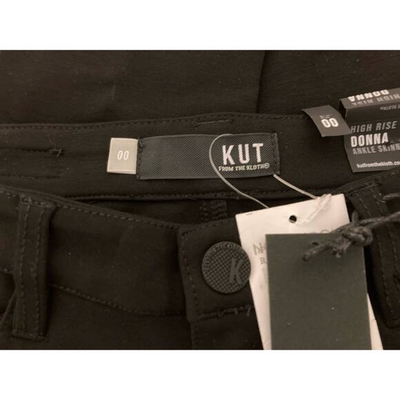 KUT From the Kloth Women's Jeans Size 00 Black NWT Donna High Rise Ankle Skinny - Picture 4 of 5